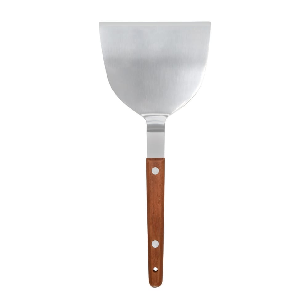 080-TN43 4" x 3 1/2" Teppanyaki Turner w/ Solid Wood Handle, Stainless Steel