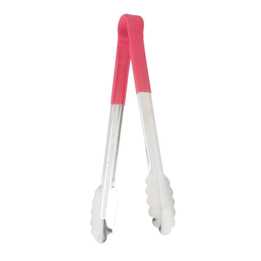 080-UT16HPR 16" Stainless Utility Tongs, Red