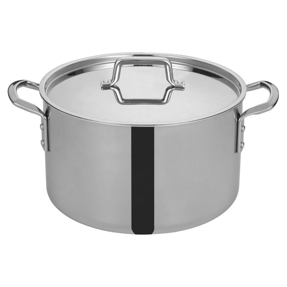 080-TGSP16 16 qt Stainless Steel Stock Pot w/ Cover - Induction Ready