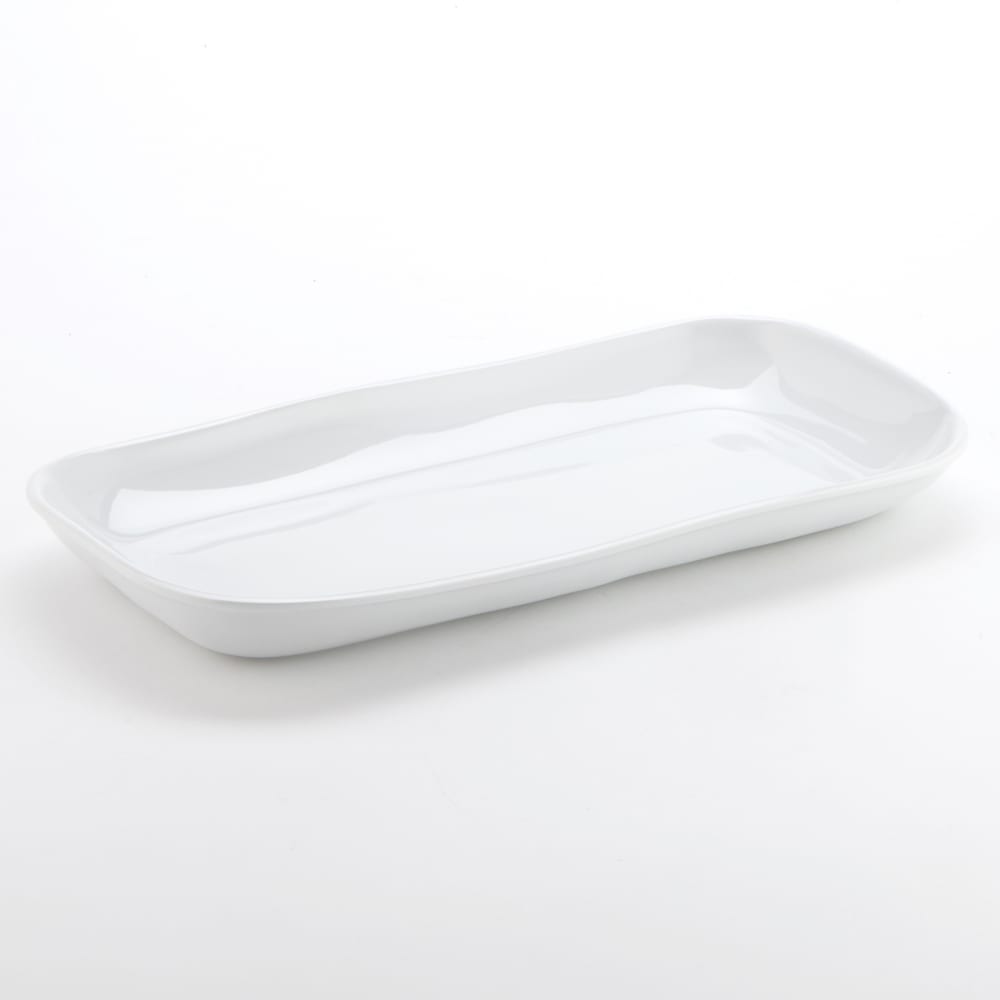 166-CPL14CL 14 1/4" x 7 3/8" Rectangular Platter - Melamine, Cloud