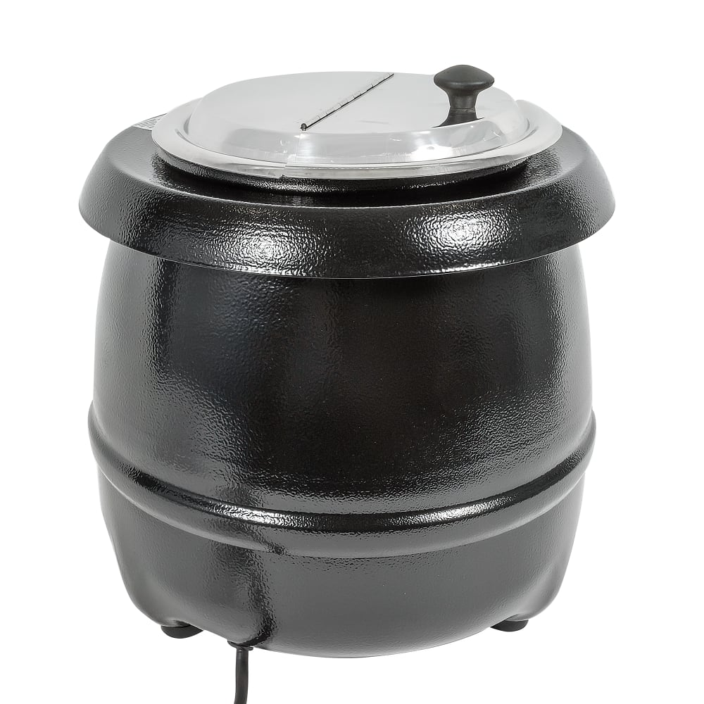 Soup Warmer, 10 qt., Black, Electric, Stainless Steel Inner Pot, Winco  ESW-66