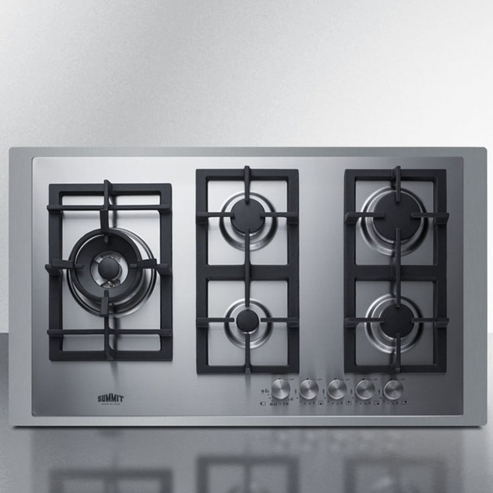 Summit 21 in. 2-Burner 220V Electric Cooktop - Stainless Steel