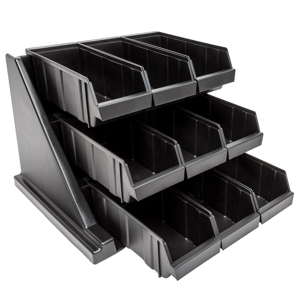 144-9RS9110 Condiment Organizer w/ (9) Bins - Black