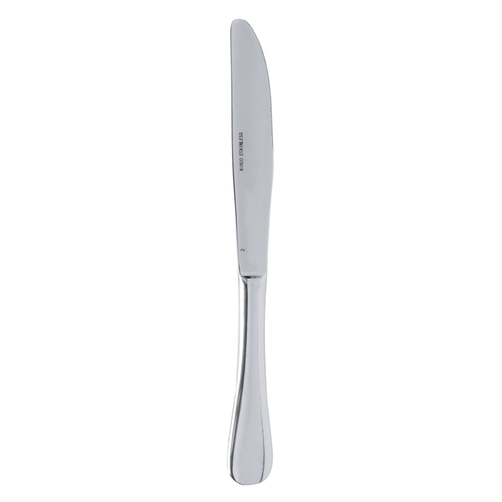 Winco 0037-08 9 1/8" Dinner Knife with 18/8 Stainless Grade, Venice Pattern