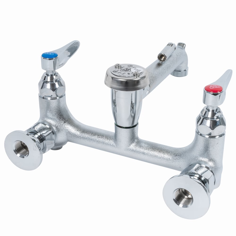 T&S B0665BSTR Service Sink Faucet, Vacuum Breaker Nozzle, Rough Chrome