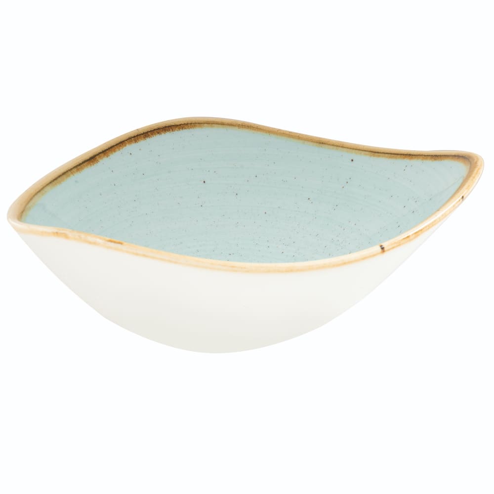 893-SDESTRB71 13 oz Triangular Stonecast Bowl - Ceramic, Duck Egg Blue