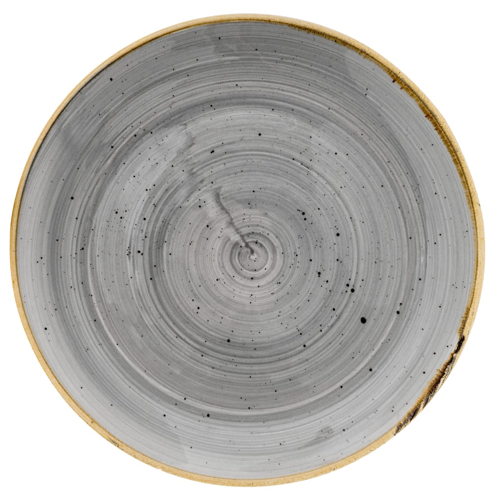 893-SPGSEV101 10 1/4" Round Stonecast Plate - Ceramic, Peppercorn Gray
