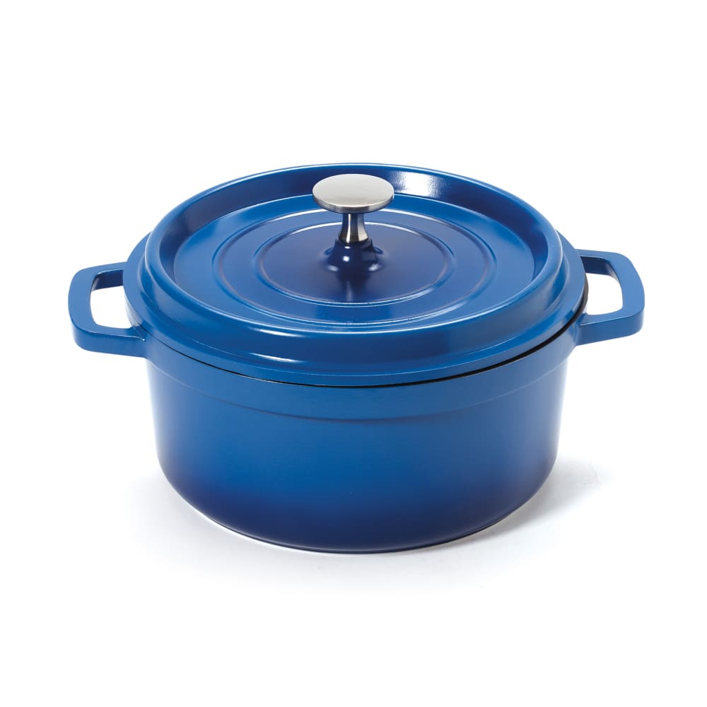 284-CA011CBBKCC 2 1/2 qt Ceramic Coated Aluminum Dutch Oven, Cobalt Blue