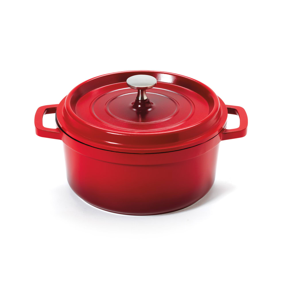 284-CA011RBKCC 2 1/2 qt Ceramic Coated Aluminum Dutch Oven, Red