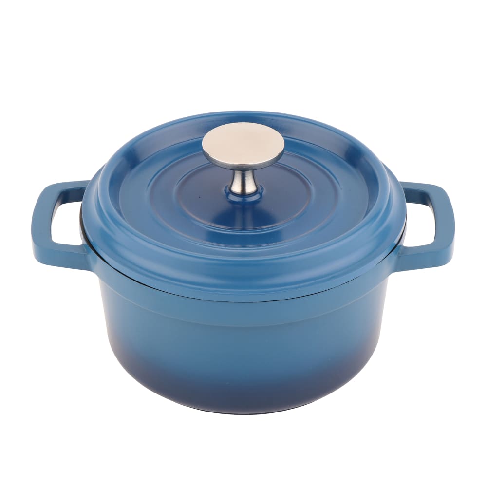 284-CA013CBCC 3/4 qt Ceramic Coated Aluminum Dutch Oven, Cobalt Blue