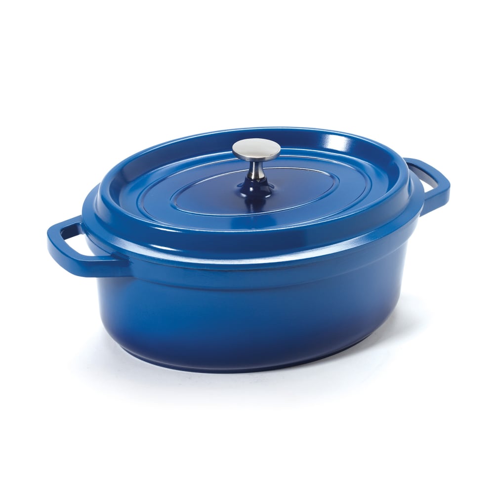 284-CA009CBBKCC 3 1/2 qt Ceramic Coated Aluminum Dutch Oven, Cobalt Blue