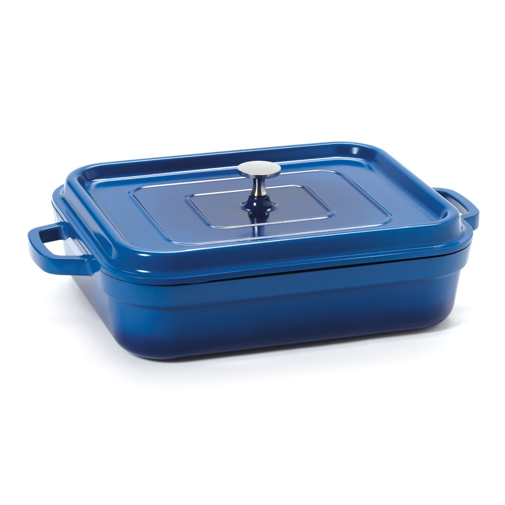 284-CA010CBBKCC 5 qt Induction Roasting Pan - Aluminum w/ Ceramic Coating, Cobalt Blue