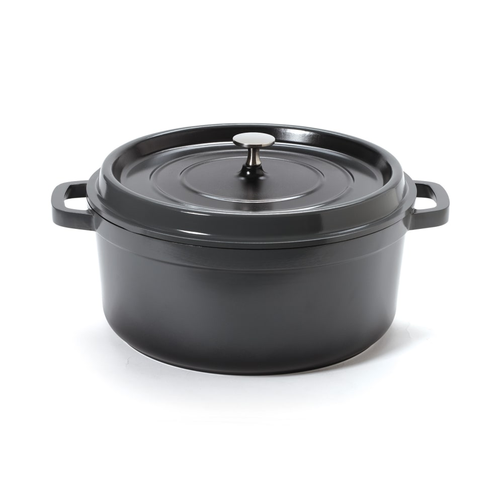284-CA006GRBKCC 6 1/2 qt Ceramic Coated Aluminum Dutch Oven, Gray