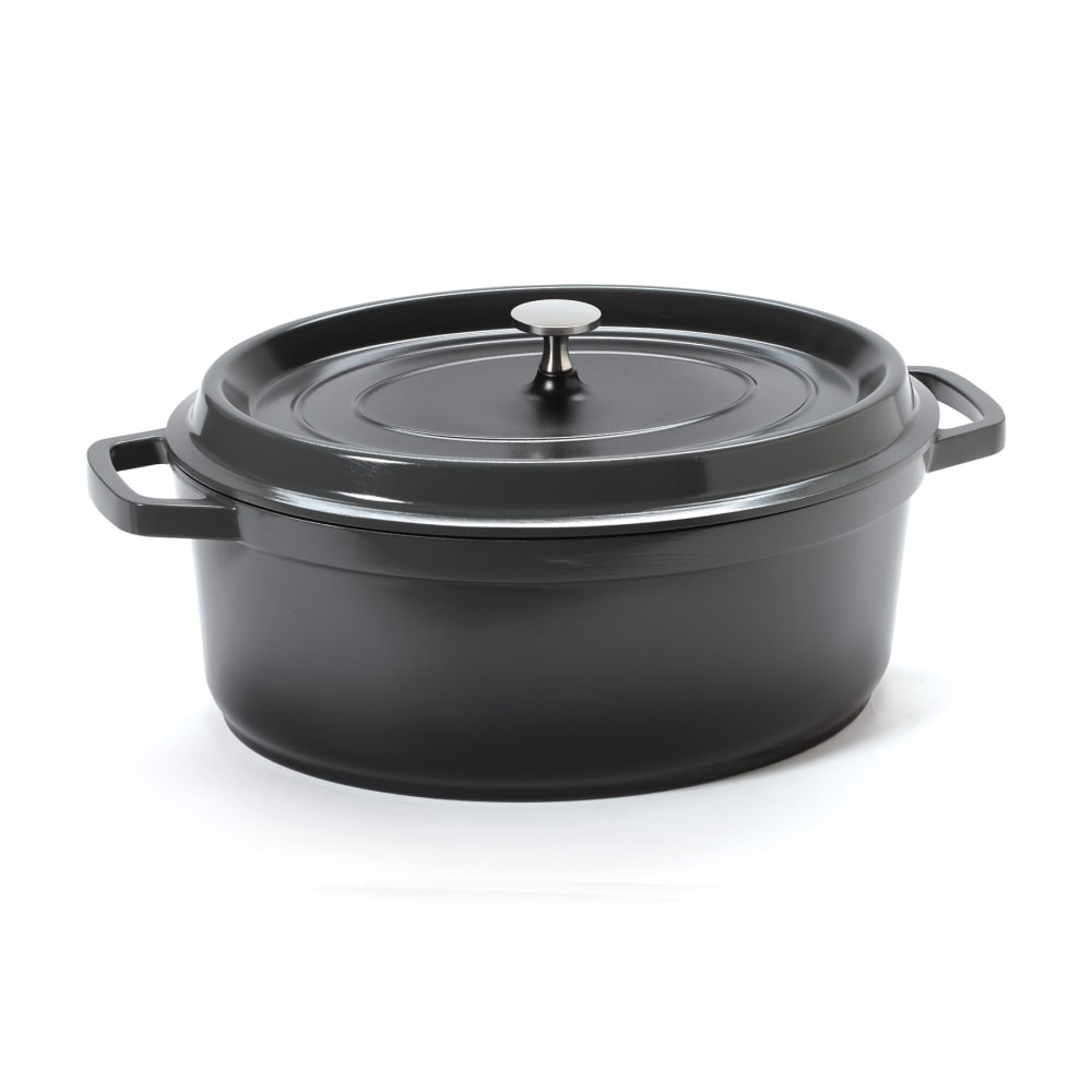 284-CA007GRBKCC 6 1/2 qt Ceramic Coated Aluminum Dutch Oven, Gray