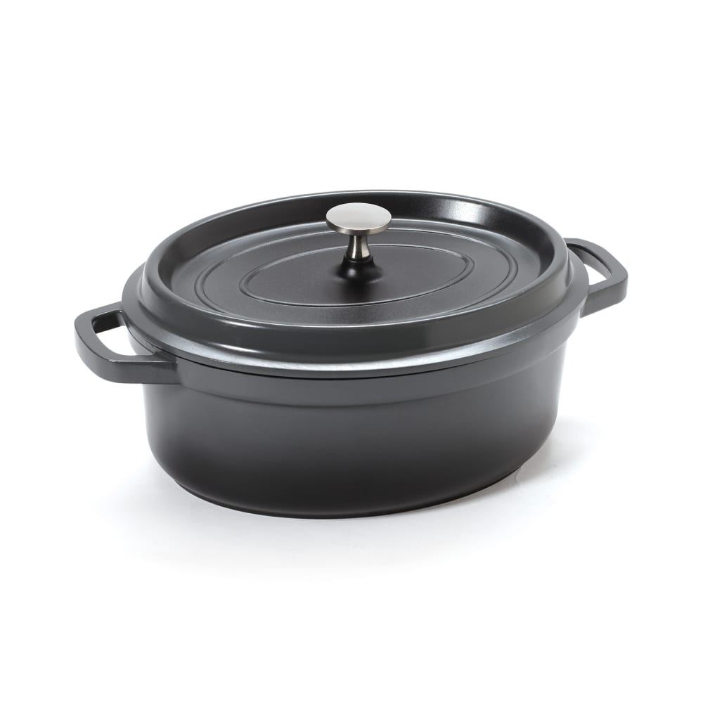 284-CA009GRBKCC 3 1/2 qt Ceramic Coated Aluminum Dutch Oven, Gray