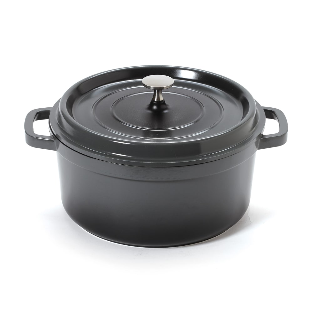 284-CA012GRBKCC 4 1/2 qt Ceramic Coated Aluminum Dutch Oven, Gray