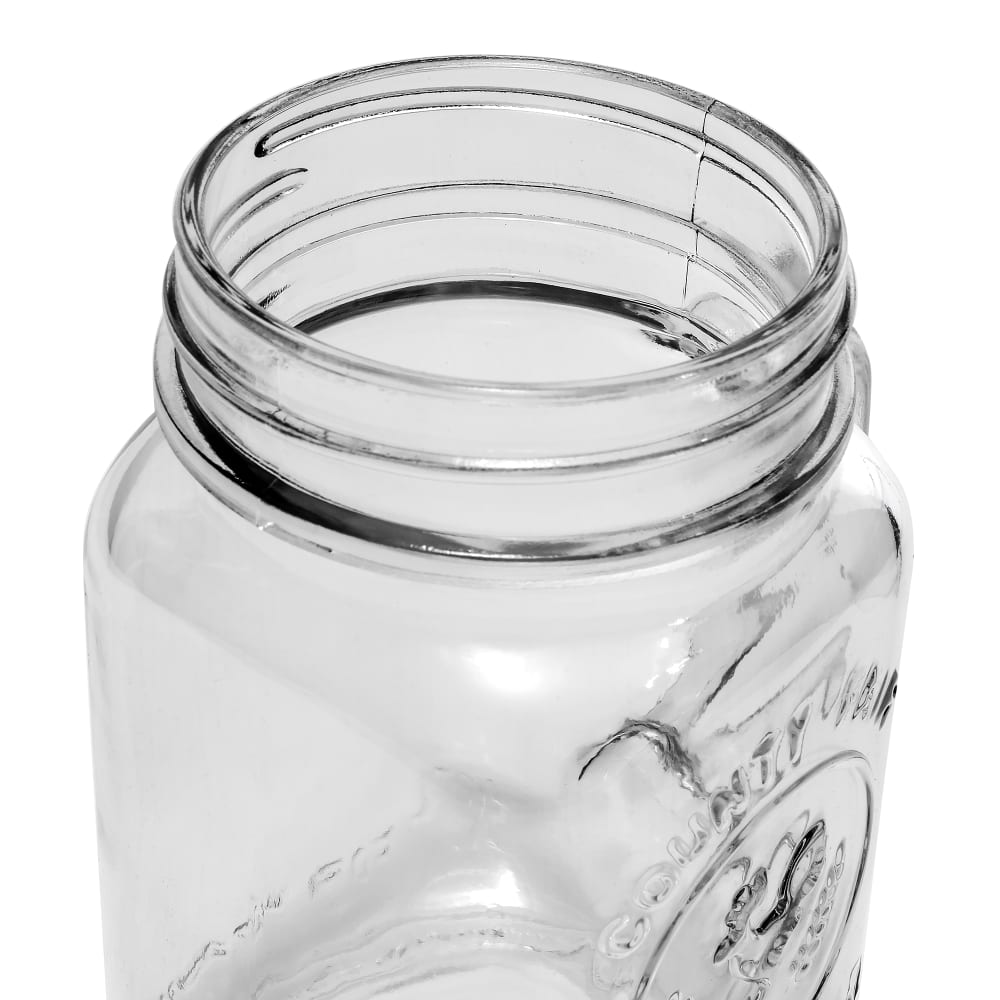  Libbey County Fair Glass Drinking Jars, 16.5-ounce