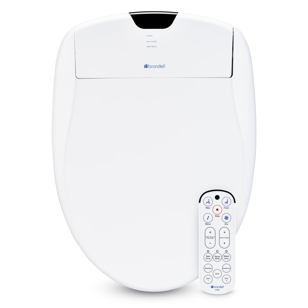 523-S1400EW Electronic Bidet Toilet Seat w/ Remote Control - Elongated, White, 120v