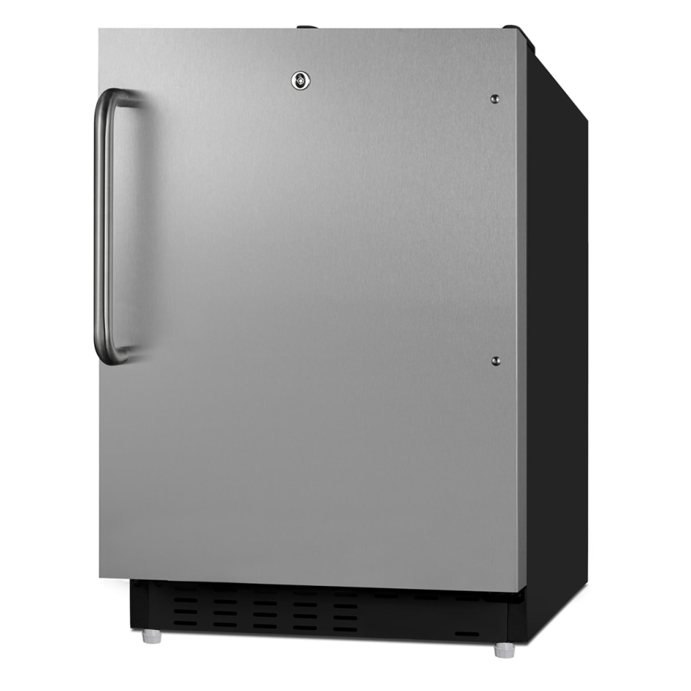 Summit ALRF49BSSTB 2.68 cu ft Undercounter Refrigerator & Freezer w/ Solid Door - Stainless Steel, 115v