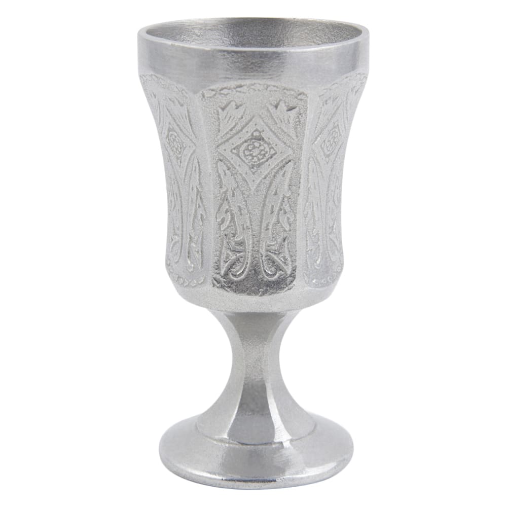 017-4026P 11 oz Water Goblet, Aluminum/Pewter-Glo