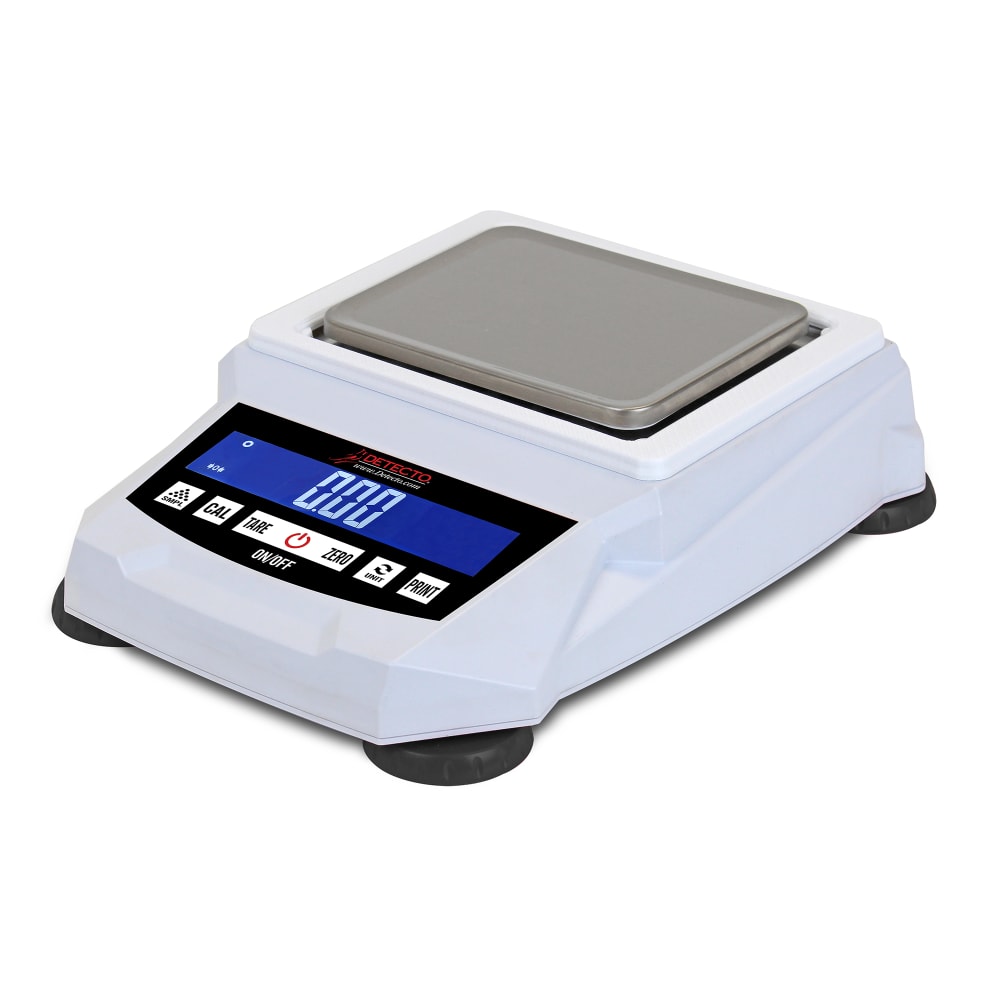 031-4201200 1200 g Digital Precision Balance Scale - 5 7/10" x 4 1/2" Platform, Stainle...