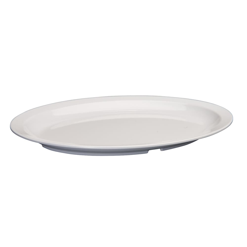 080-MMPO139W 13-1/8" x 9-1/2" Oval Platter - Melamine, White