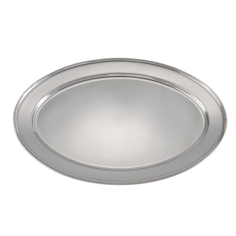 080-OPL22 Oval Platter - 21 3/4" x 14 1/2", Stainless Steel