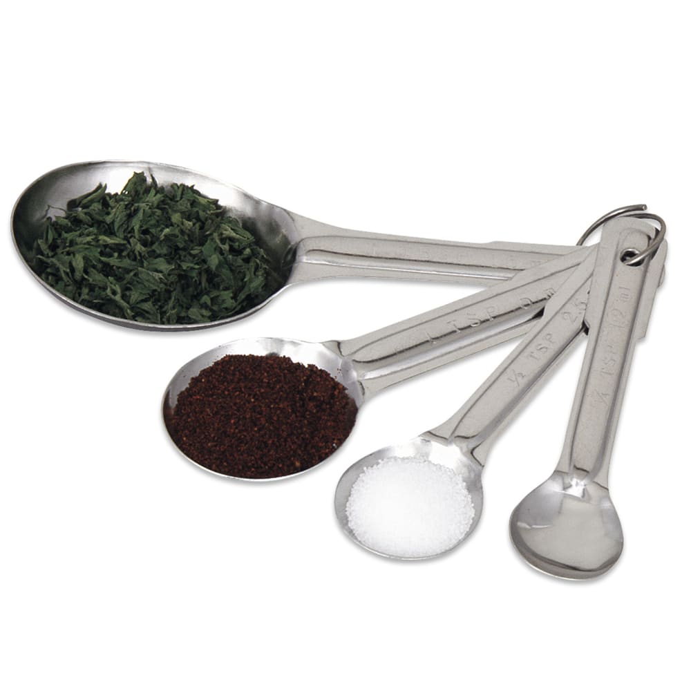 Measuring Spoons, 4-piece set includes: 1/4 teaspoon, 1/2