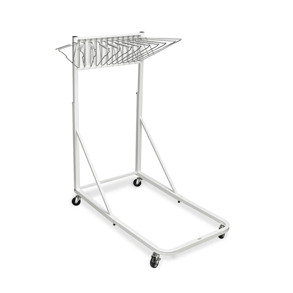Alpine Industries ADI613-WHI Vertical File Rolling Stand For Blueprints - Tubular, White