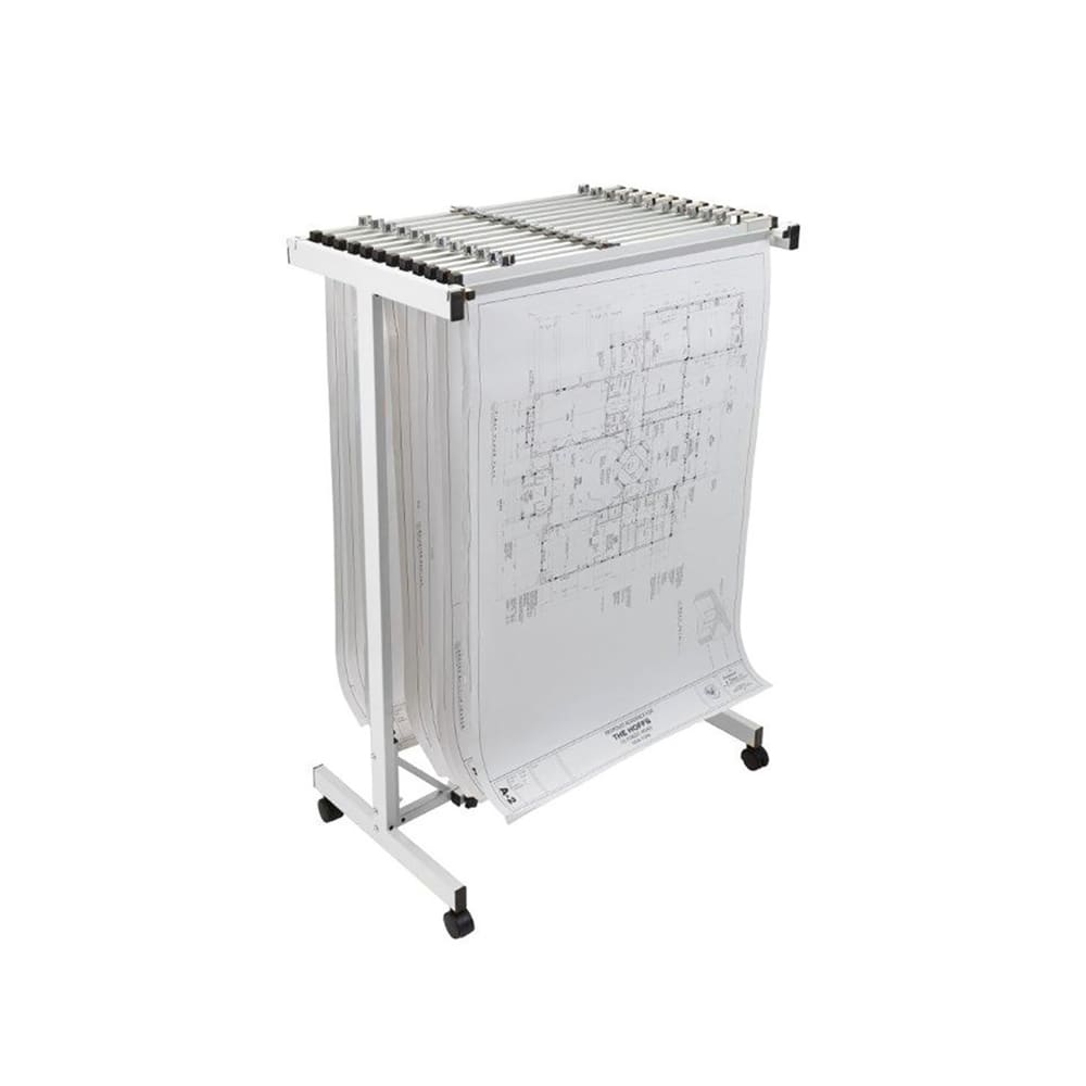 874-ADI615WHI 51"H Expandable Plan Center for Blueprints - Tubular, White