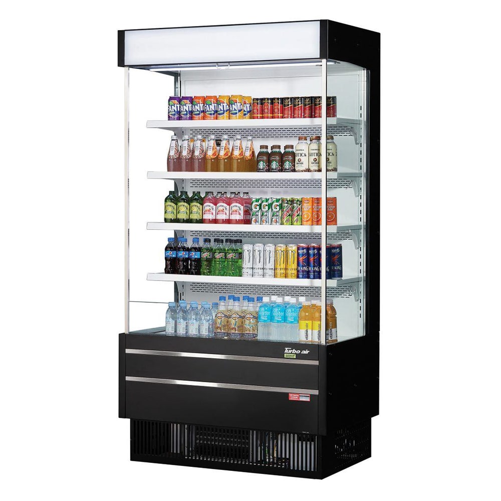 083-TOM40SEBN 39 7/8" Vertical Open Air Cooler w/ (5) Levels, 115v