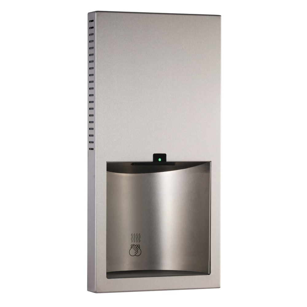 Bobrick B-3725 Automatic Recessed Hand Dryer w/ 17 Second Dry Time - Stainless, 115v