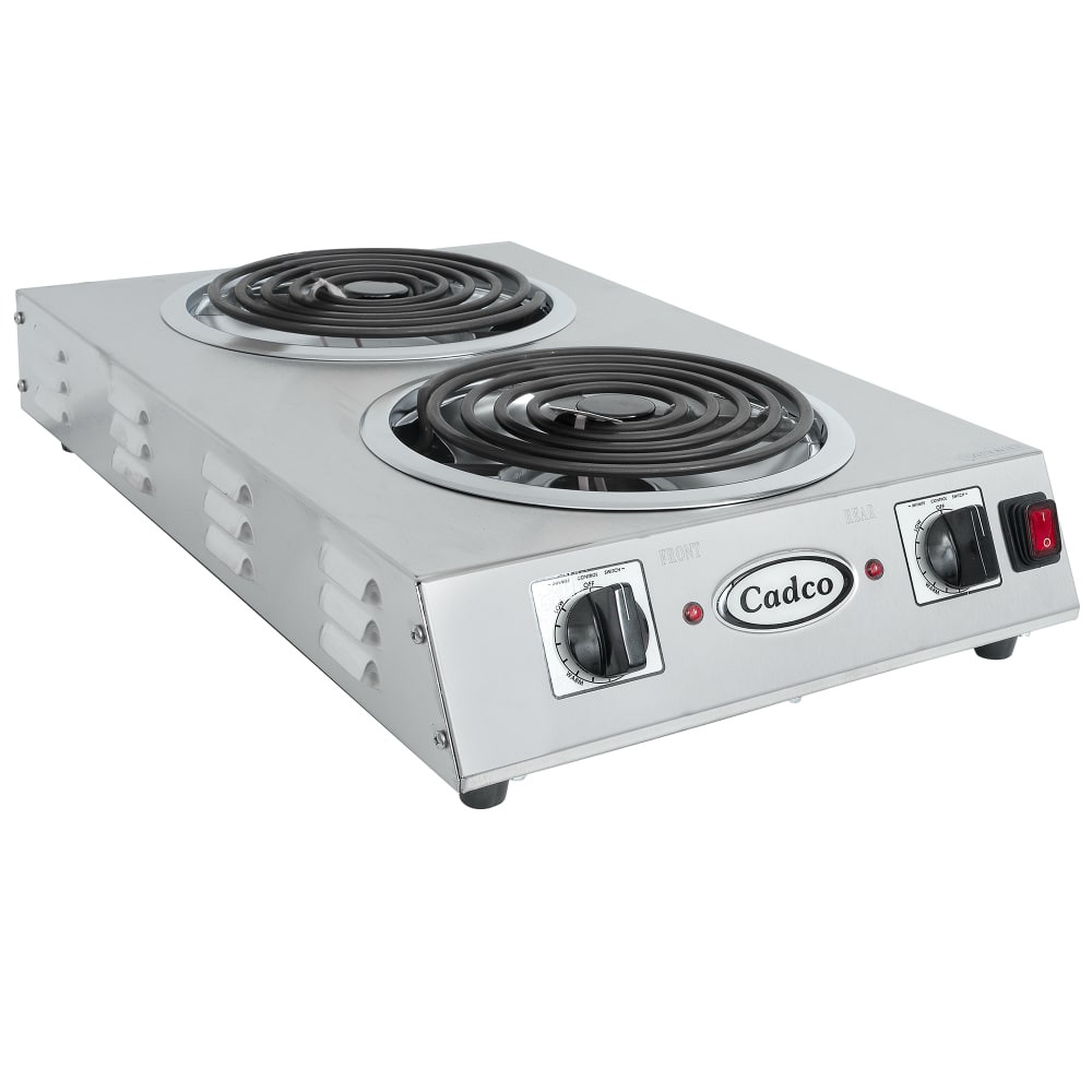 516-CDR2TFB 13 1/2" Electric Hotplate w/ (2) Burners & Infinite Controls, 220v/1ph