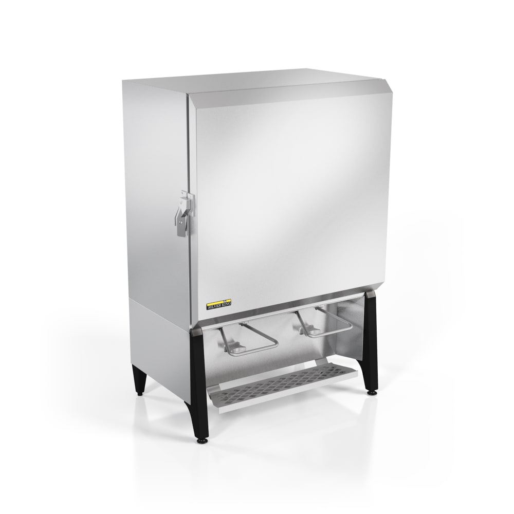 Eastern Tabletop 7561 3 Qt. Stainless Steel Milk Dispenser with Central Ice  Chamber