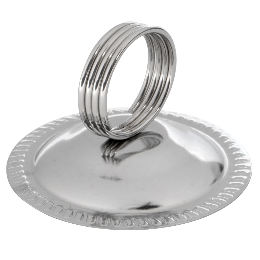 166-MH252 1 5/8" Tabletop Menu Card Holder - Stainless