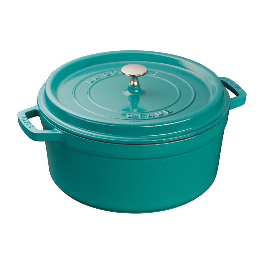 103-11026105 5 1/2 qt Enameled Cast Iron Cocotte w/ Lid, Turquoise