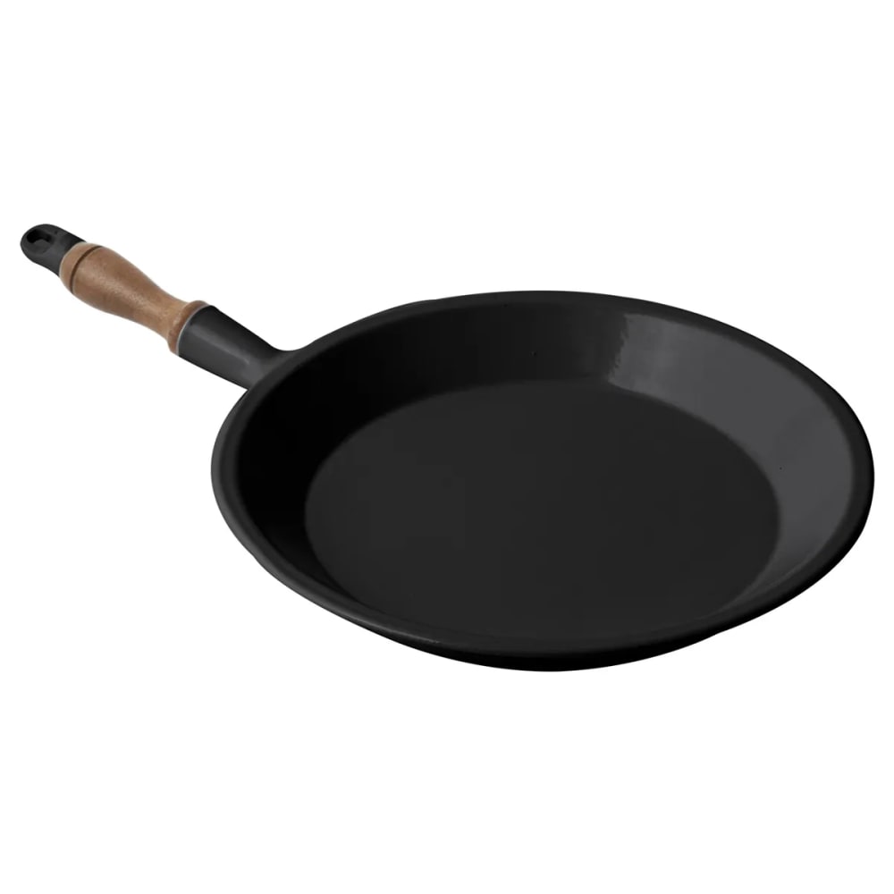 017-5006SHSBLK 10" Aluminum Omelette Pan w/ Short Stem Handle
