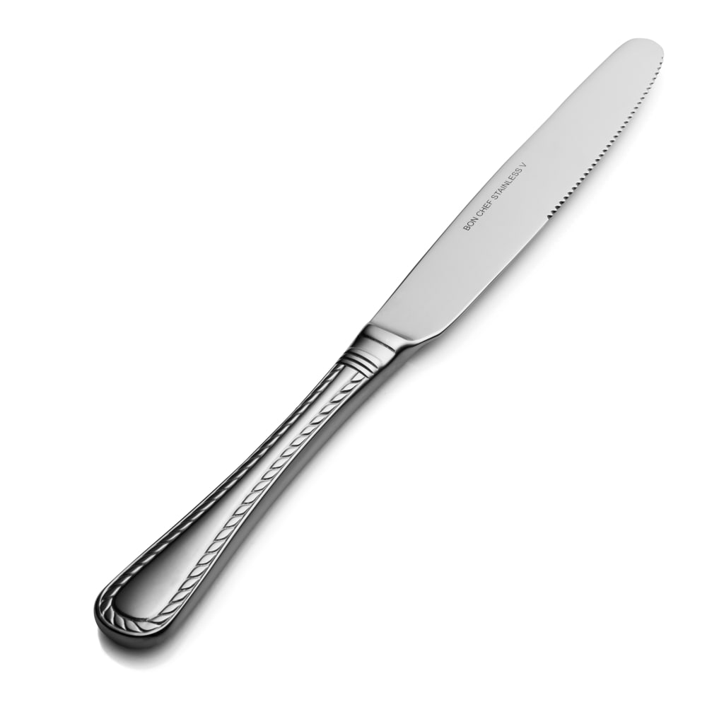 Bon Chef S412 9 2/3" Dinner Knife with 13/0 Stainless Grade, Amore Pattern