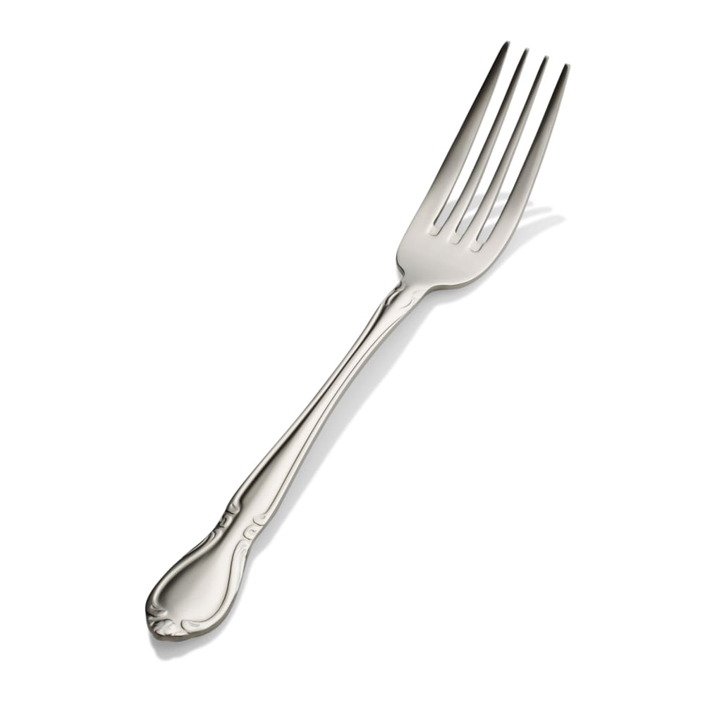 Bon Chef S1806 8 5/9" Dinner Fork with 18/10 Stainless Grade, Queen Anne Pattern