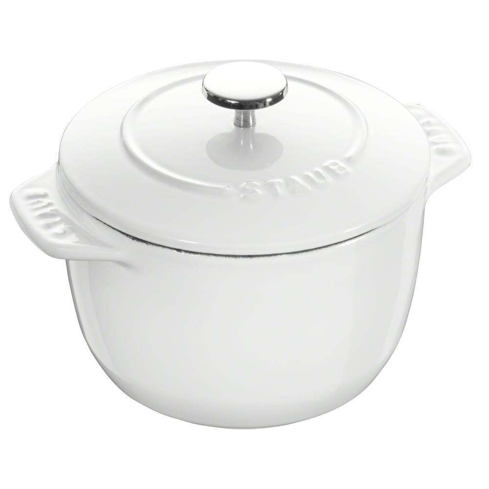 103-11721602 1 1/2 qt Enameled Cast Iron Petite French Oven w/ Lid, White