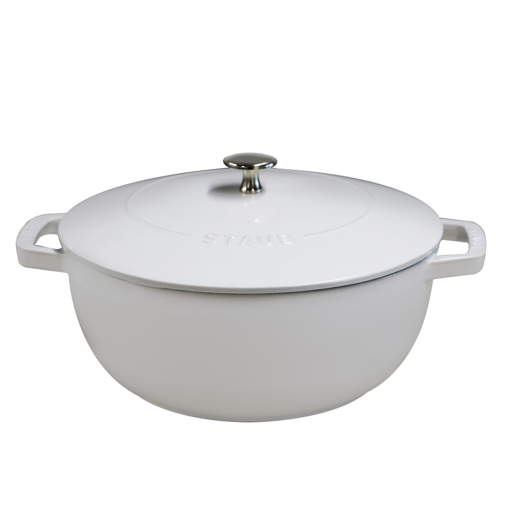 103-11732402 3 3/4 qt Enameled Cast Iron French Oven w/ Domed Lid, White