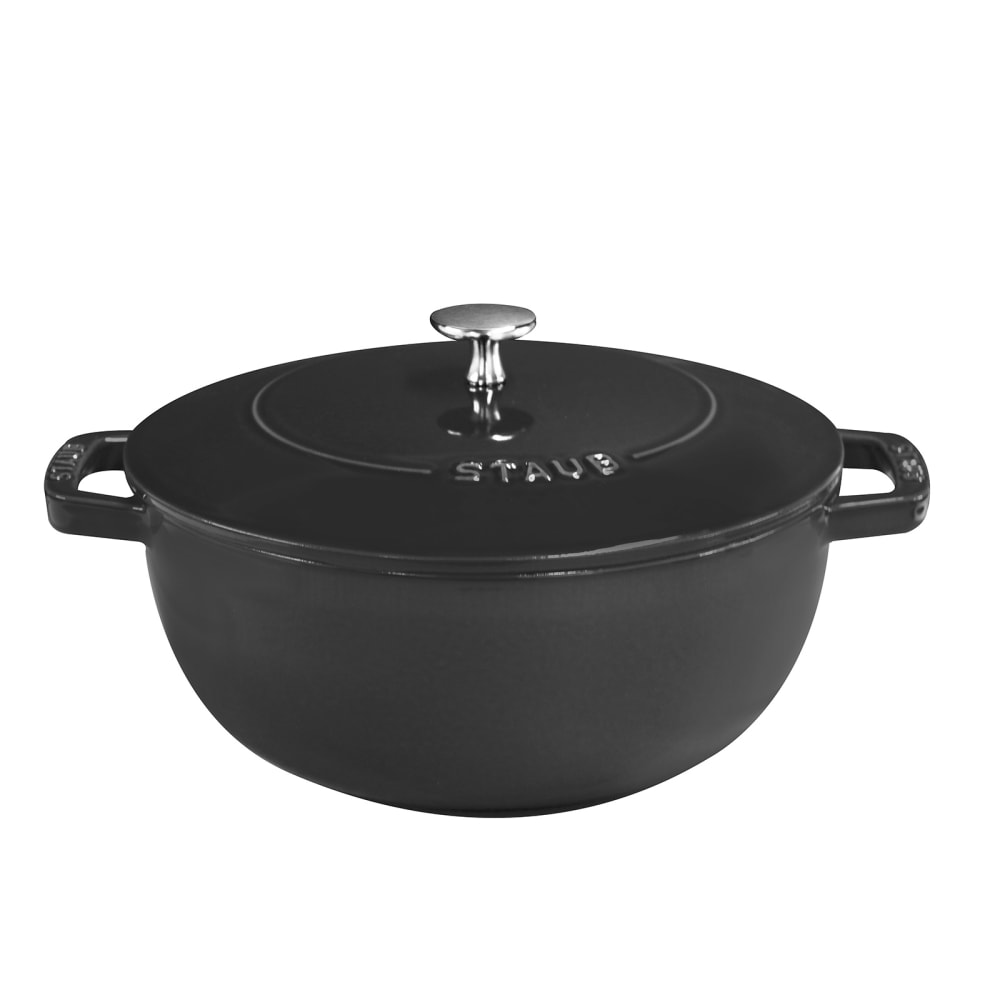 103-11732423 3 3/4 qt Enameled Cast Iron French Oven w/ Domed Lid, Matte Black