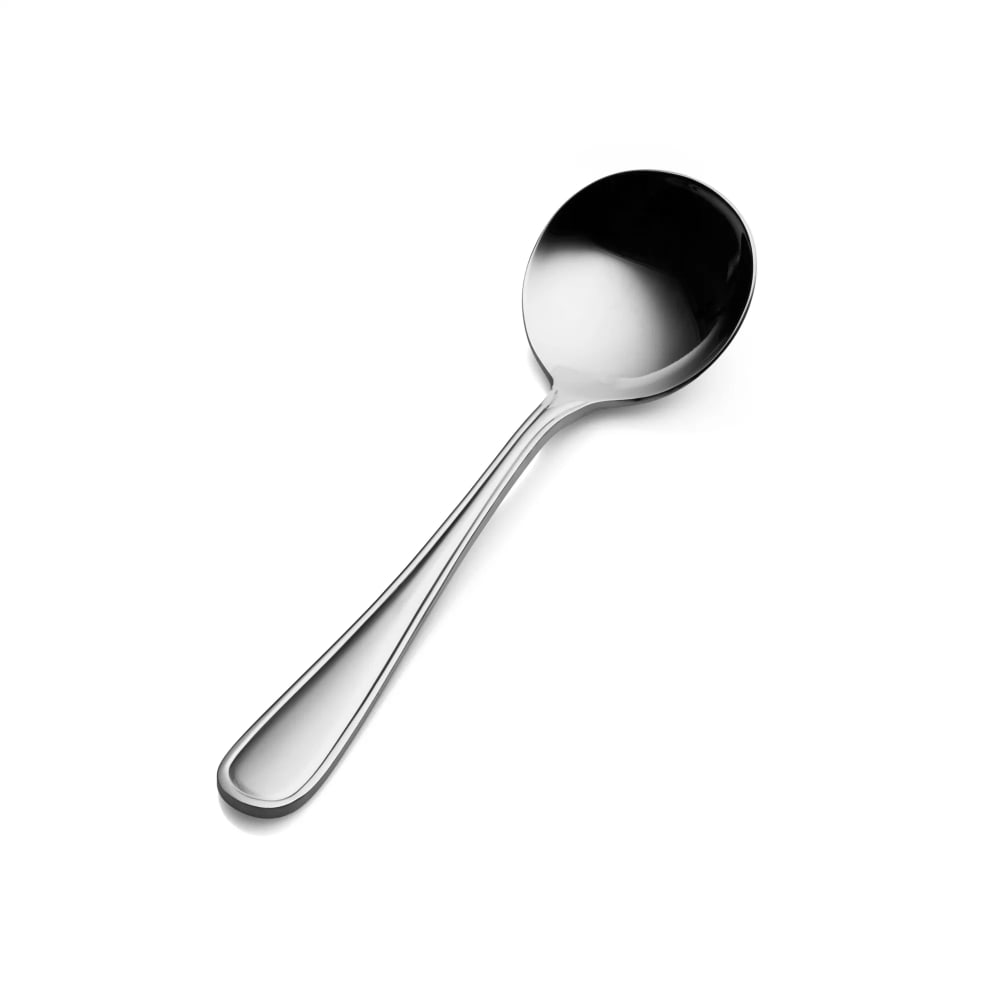 Bon Chef SBS301 6.19" Bouillon Spoon with 18/0 Stainless Grade, Tuscany Pattern