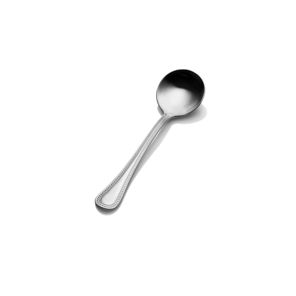 Bon Chef SBS3301 6 1/8" Bouillon Spoon with 18/0 Stainless Grade, Sombrero Pattern