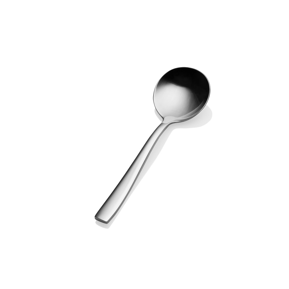 Bon Chef SBS3001 6 3/8" Bouillon Spoon with 18/0 Stainless Grade, Manhattan Pattern
