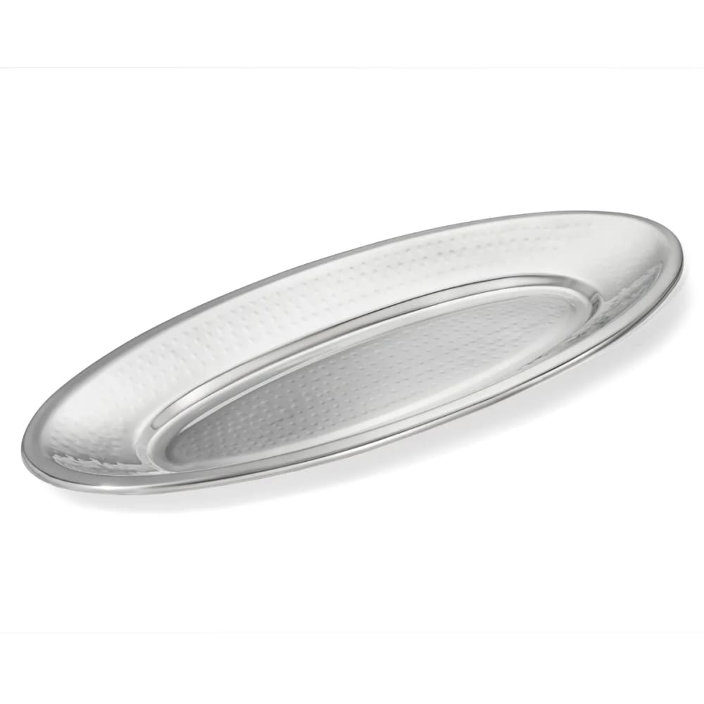 017-5218H 21 1/4" Fish Platter w/ Hammer Finish, Stainless