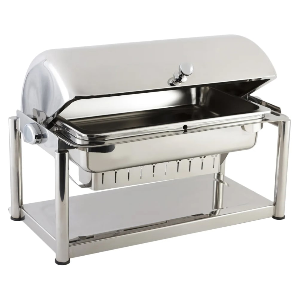 017-11041D Full Size Chafer w/ Roll-top Lid & Chafing Fuel Heat