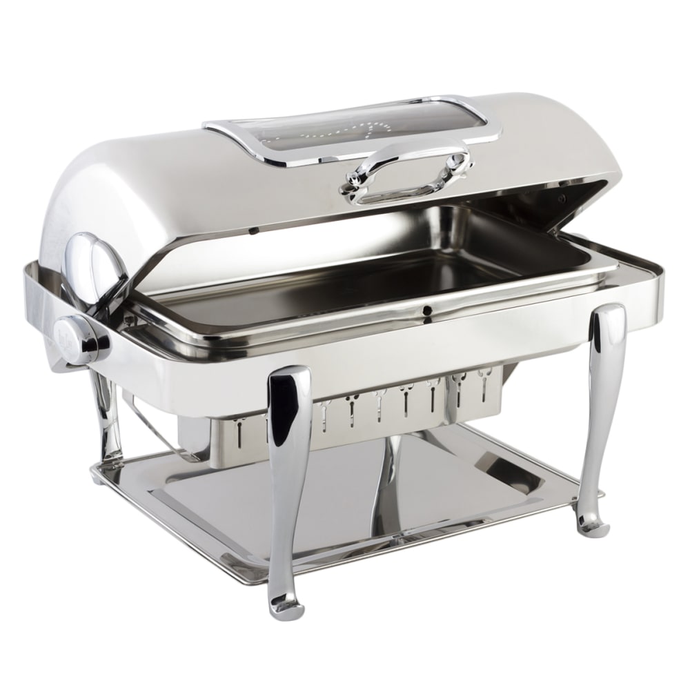 017-19041CH Full Size Chafer w/ Roll Top Lid & Chafing Fuel Heat