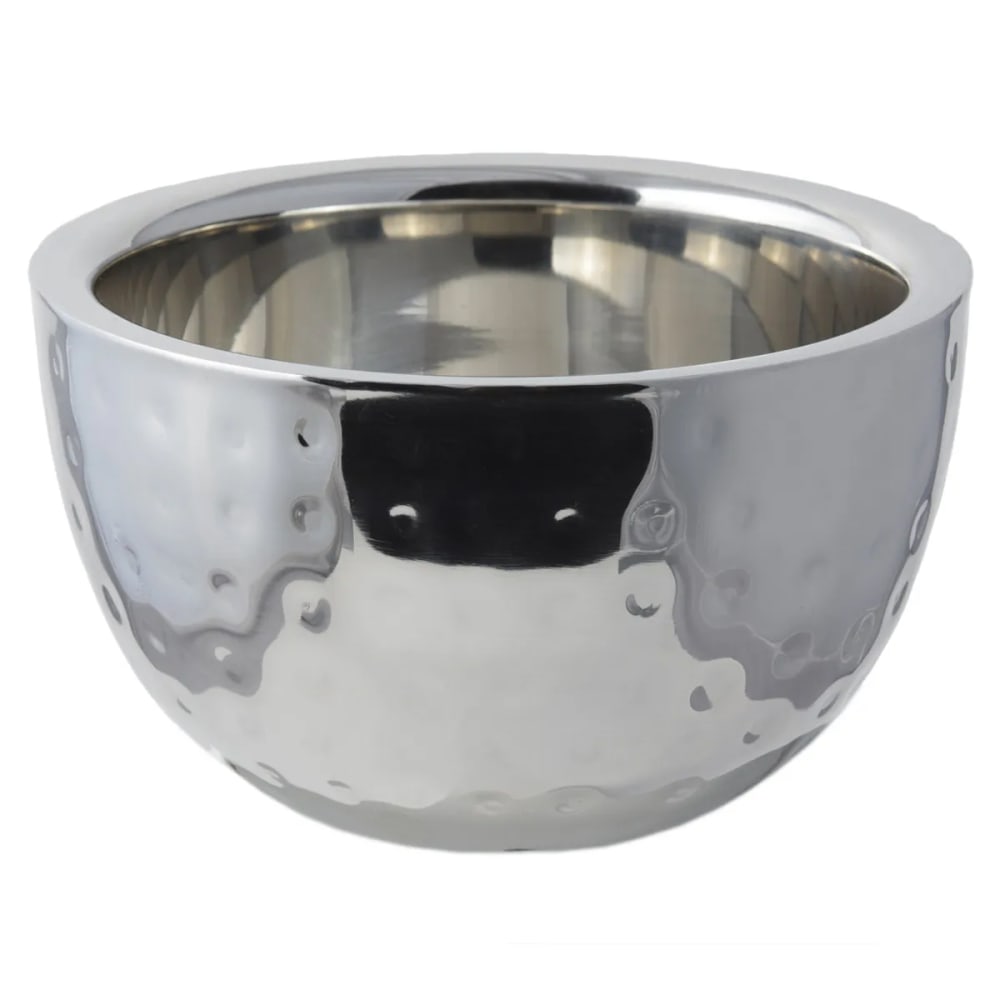 017-61258 1 1/4 qt Double Wall Bowl, Stainless w/ Hammered Finish