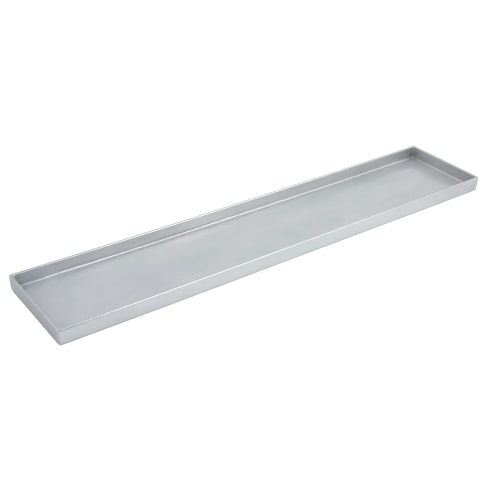 017-9531P Rectangle Tray, 6" x 30" x 1", Pewter-Glo